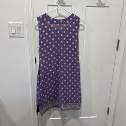 Baby Blue/ Purple Indian Dress