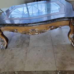 Michael Amini Signature Series by AICO 'Eden' Marble/Glass Coffee Table