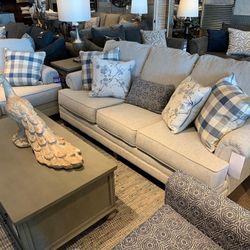 Meggett Linen Living Room Set / couches /Sofa and Loveseat 