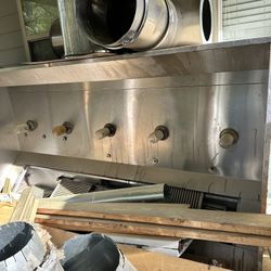 Restaurant Vent hood With 8 Burner Stove 