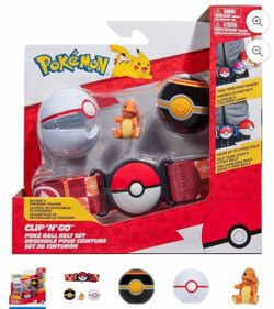 Pokemon Collectible Action Figure Sets with Clip N Go Belt Plus Luxury Ball and Accessories