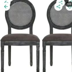 🎈🎈New P315#4 $190 2pk Aquilla
French
Country Wood and Cane Upholstered
Dining Chairs