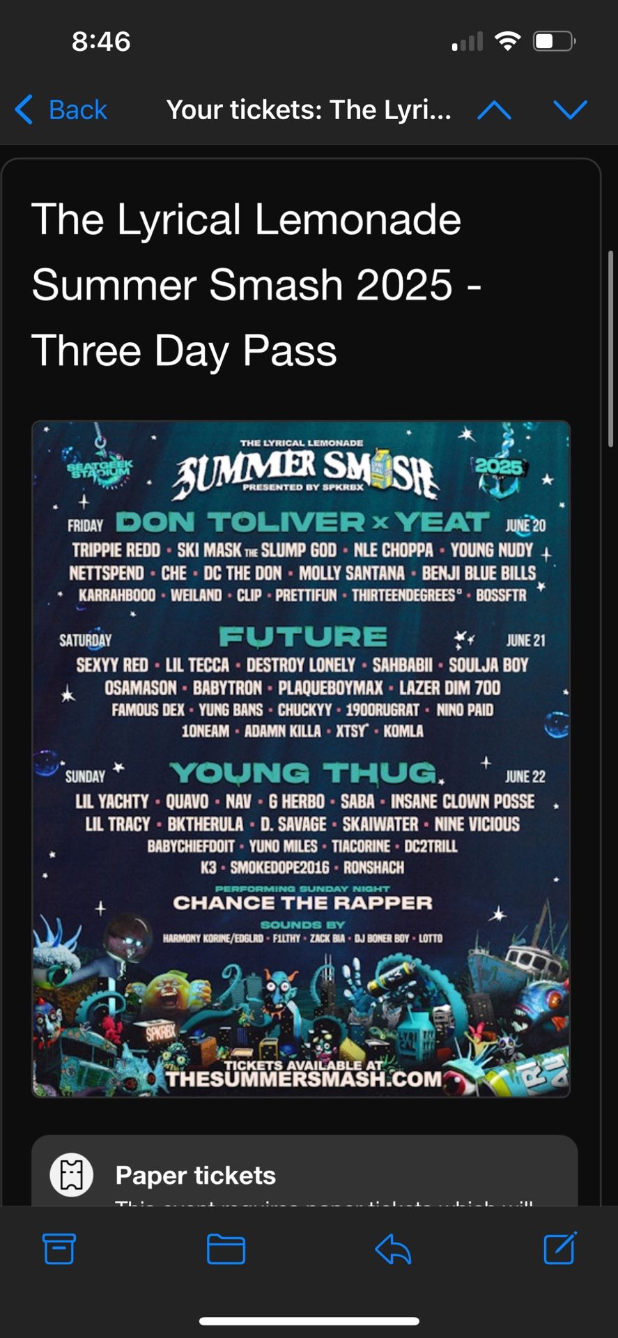 1 Summer Smash Ticket