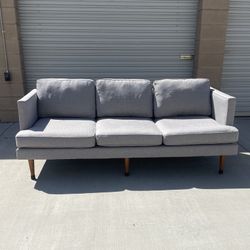 *Free Delivery* Modern Gray West Elm Couch Sofa