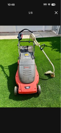 Black & Decker Electric Lawn Mower with String Trimmer