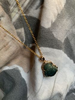 Gold Chain & Buddha Piece (Chain Not Real Gold)