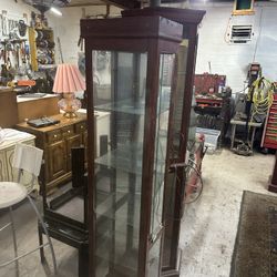 Mahogany Side Load Curio Display Cabinet