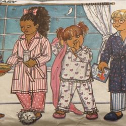 Butterick 5195 Busybodies PJ’s Robe Size 4-6 Pre Owned