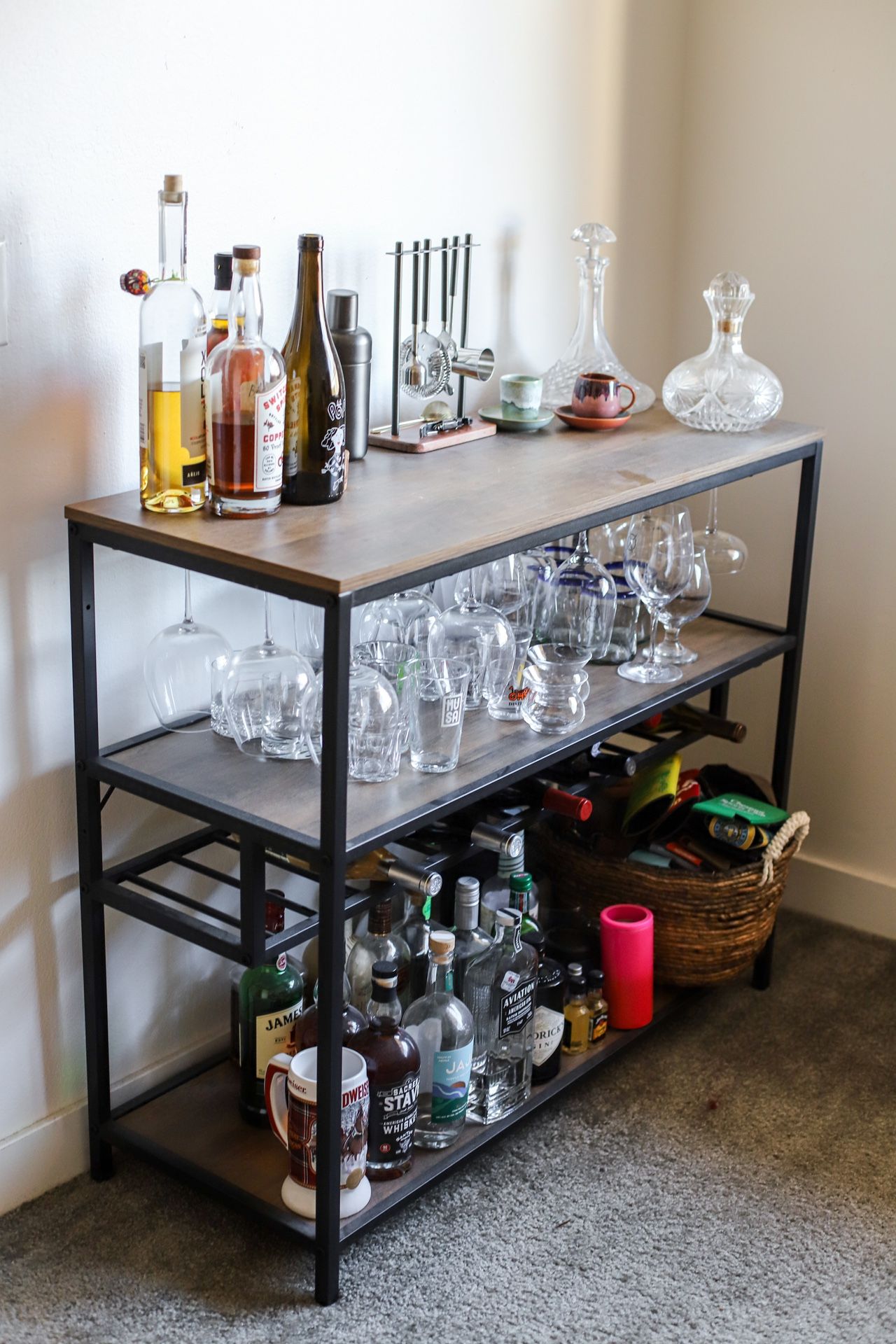 Bar - Three Tier - Wine Rack - Glass Storage