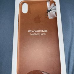 Genuine Apple iPhone XS Max Leather Case (MRWV2ZM/A) - Saddle Brown 