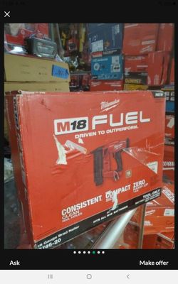 MILWAUKEE M18 FUEL BRUSHLESS 18GA FINISH NAILER TOOL ONLY NEW