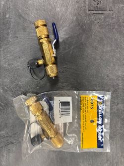 Yellow jacket valve and core tool