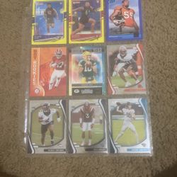 9 Rookies Football Cards 