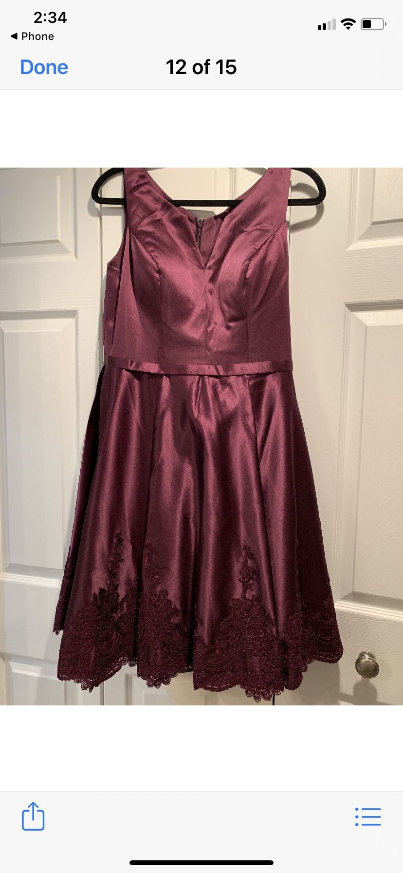 Prom Or Cocktail dress size 12 Brand new never used, wedding canceled