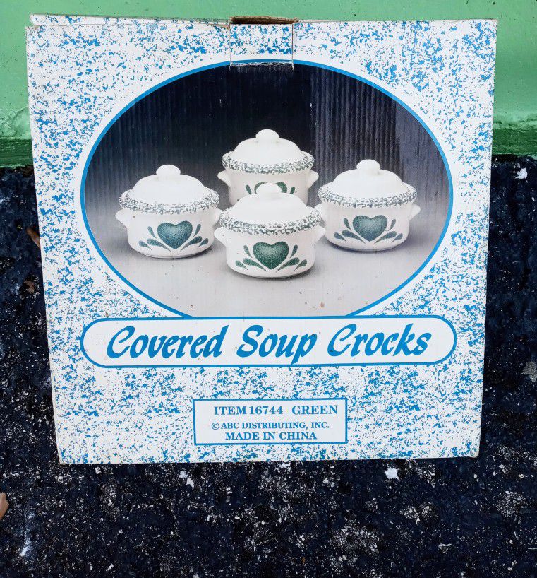 Covered Soup Crocks