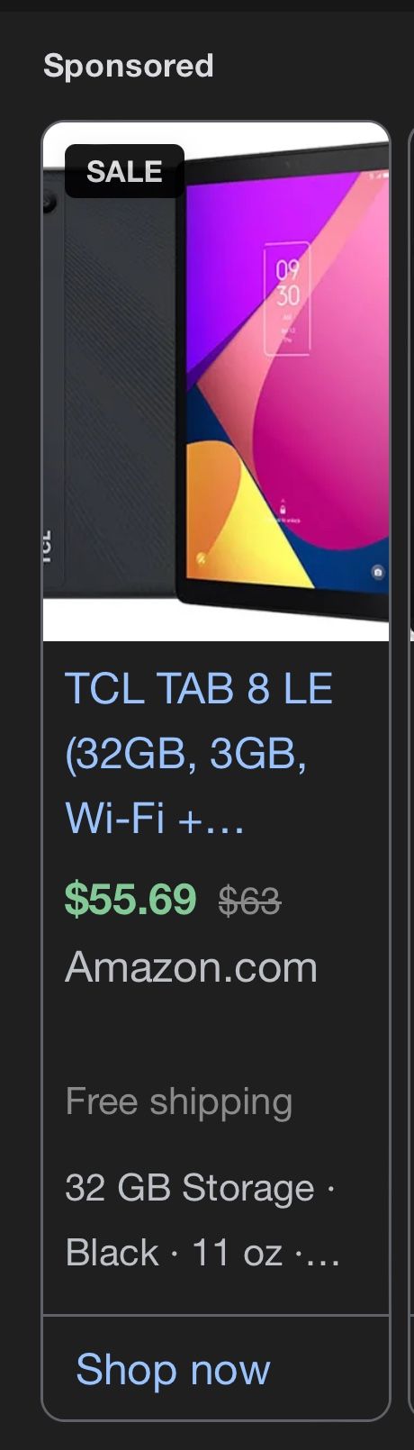 TCL 32g Tablet