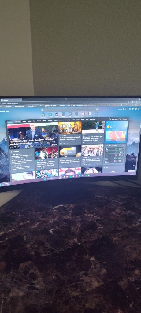 2- Curved HP 27 Inch 75 Hrtz Monitors Like New