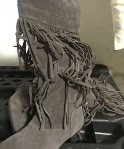 Boot long dark grey shoes Size 7