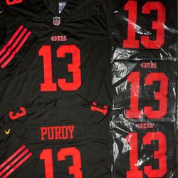 49'ers Brock Purdy Jersey, available size S, M, L, XL, XL, 2xl, 3xl for