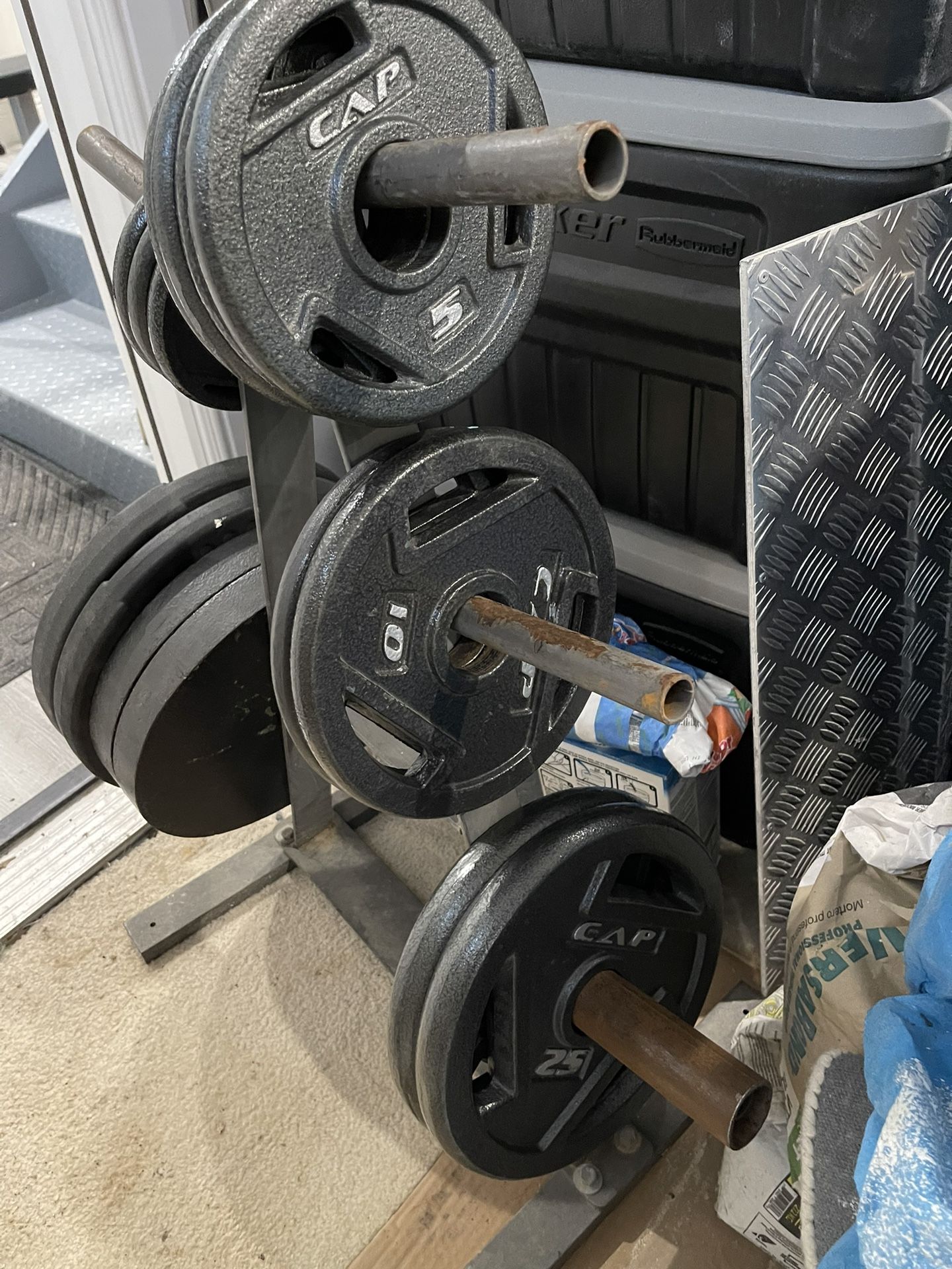 Weight Plates, Rack, & Barbell for Sale in Frisco, TX OfferUp