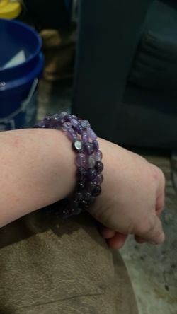 Purple Amethyst Beaded Bracelet Set