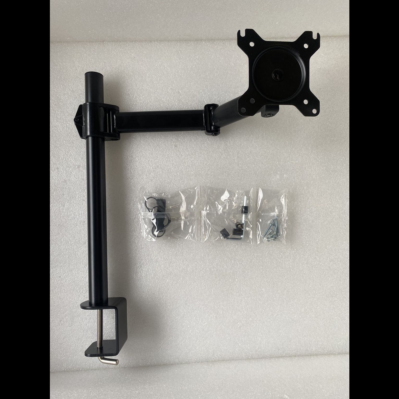 Height Adjustable Single Monitor Full Motion Monitor Desk Mounts 13-27 Inch Monitor Vm-d28
