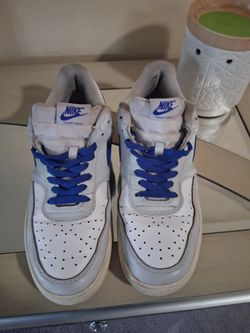 Nike Court Vision Low White Blue Sneakers size 10