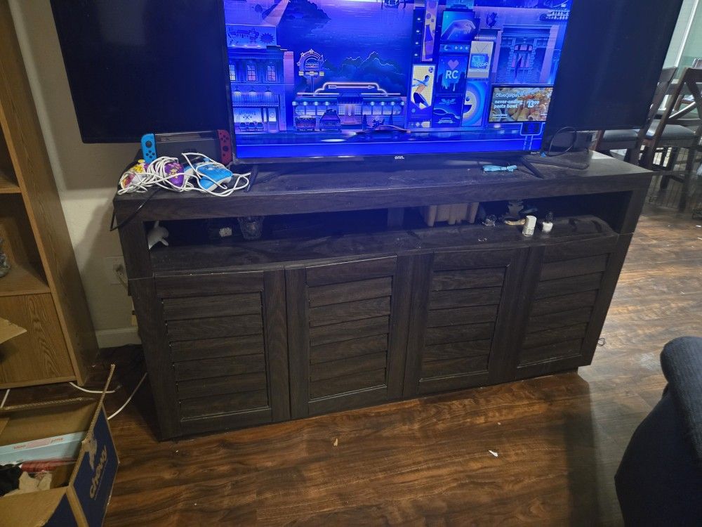 Large Tv Stand With Shelves 