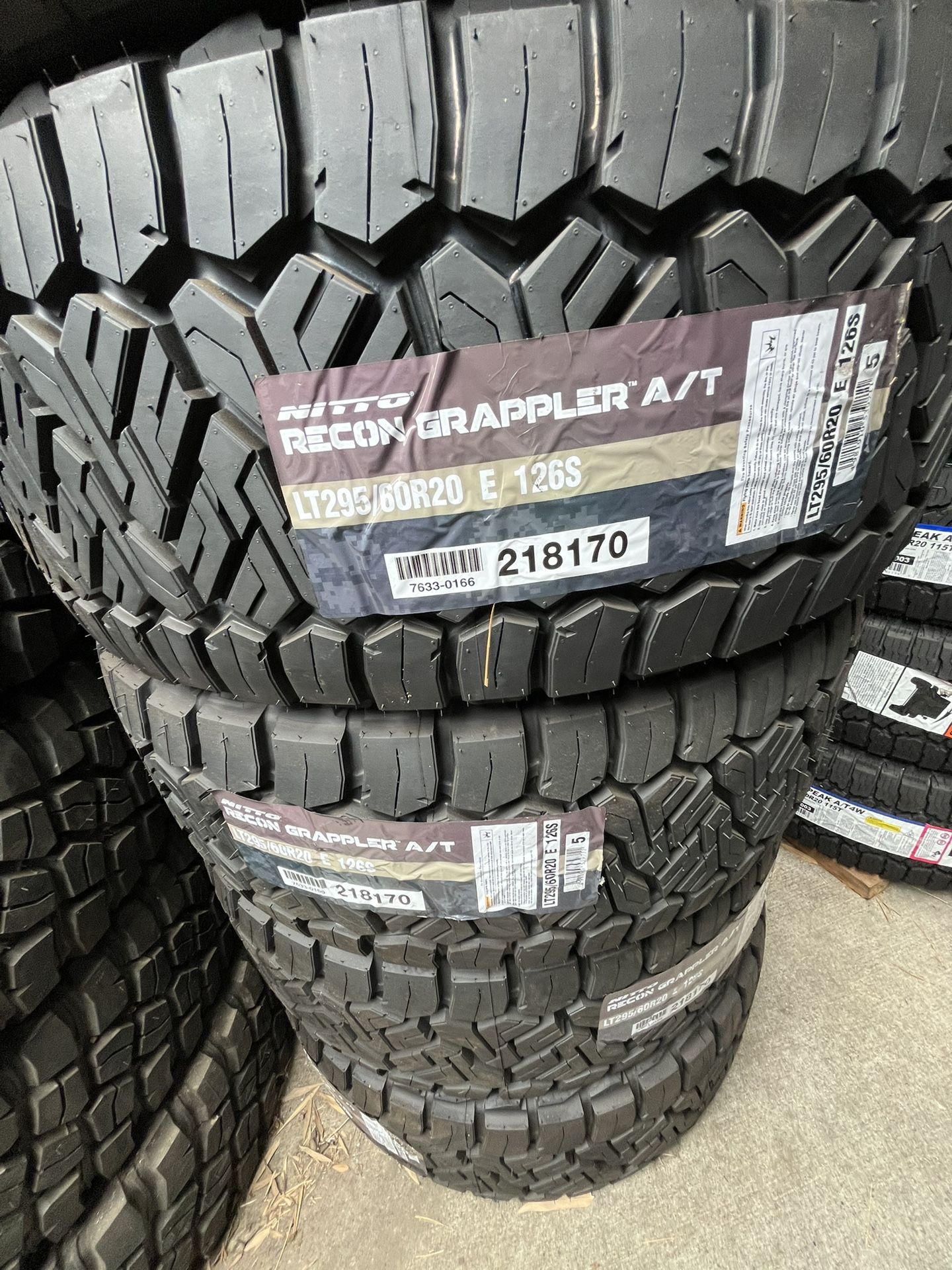 NITTO RECON GRAPPLERS A/T LT295/60R20 TIRES FOR SALE !!!!