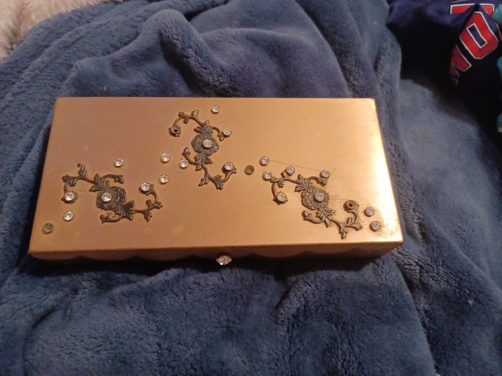 Vintage Goldtone Trinket Box