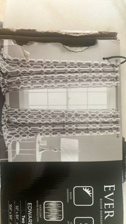 Room darkening curtains