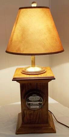 Vintage Westinghouse Electric Watt Hour Meter Lamp -