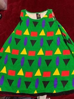 Girls green dress with shapes size 5t