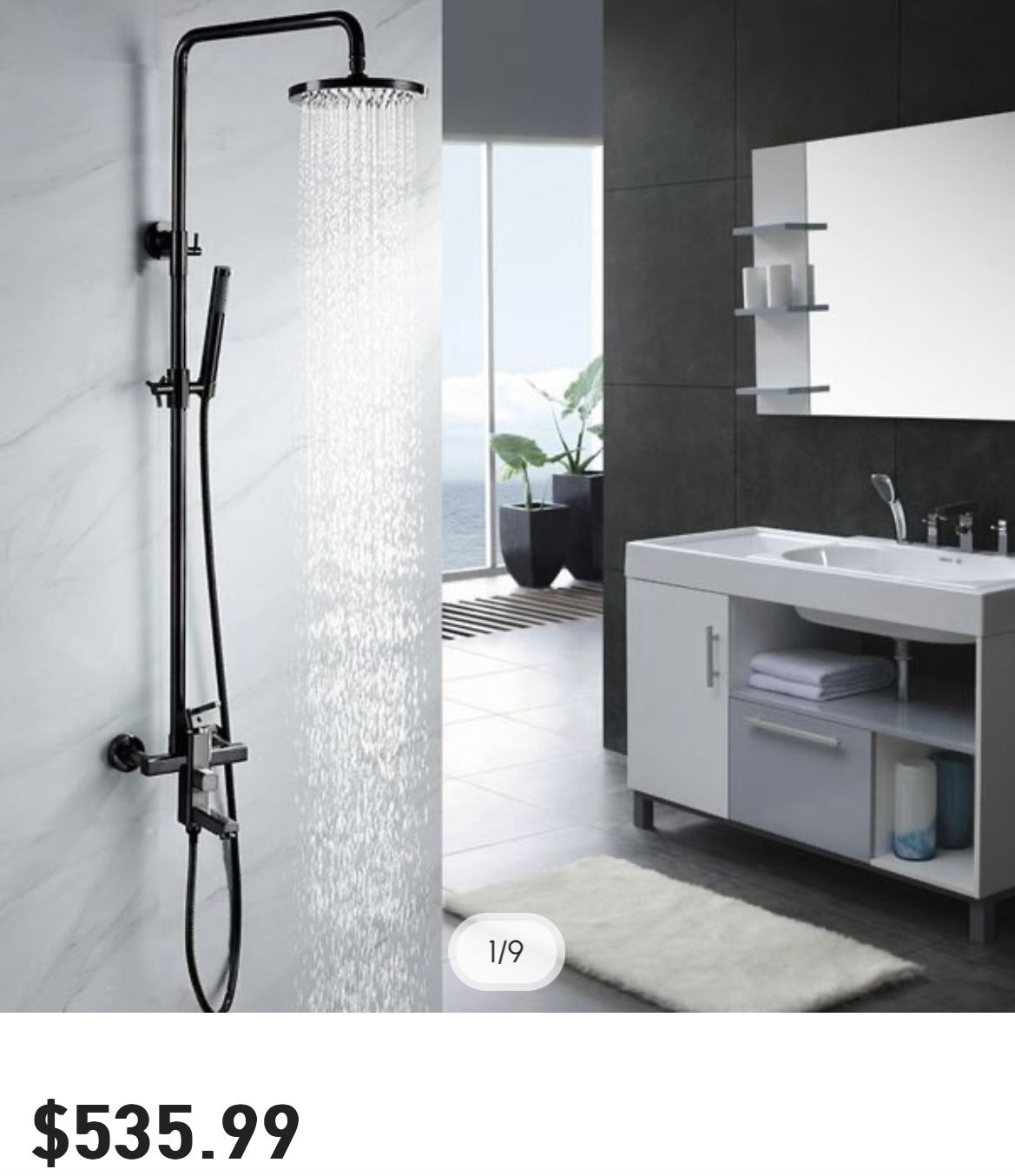 Single Handle Black Nickel Exposed Rain Shower for Sale in El Paso, TX