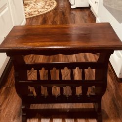 Original Mahogany Wood Magazine Rack