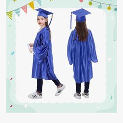 (Like New) Kindergarten Graduation Cap Gown With 2025/2026 Tassel, Certificate For Preschool Child Kid 