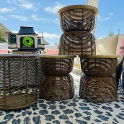 Set If 4 Rattan Table