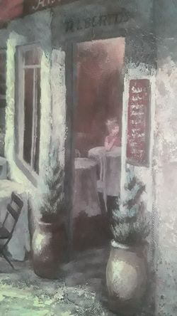 Vivian flasch wooden, framed art signed