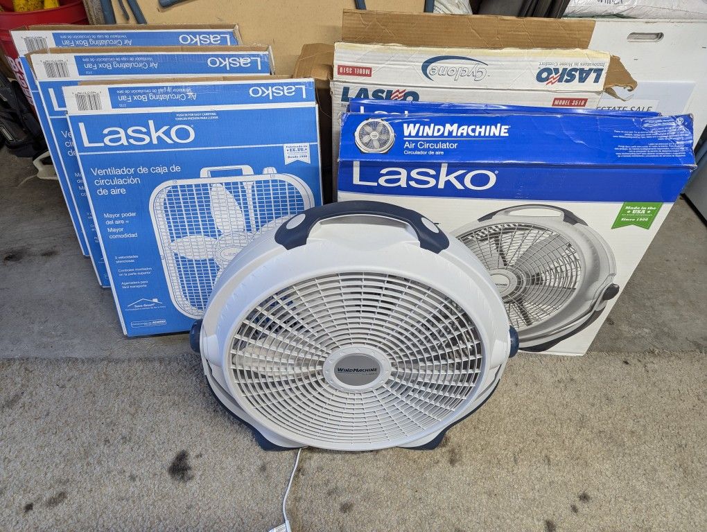 Lasko Box Fans New , Lasko Wind Machine & Cyclone Fans.