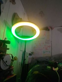 Ring light with a camera stand for video