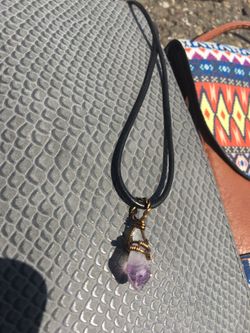 AMETHYST ADJUSTABLE CHOKER NECKLACE