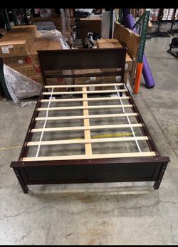 (Assembled) New Full Size Wooden Bed Frame