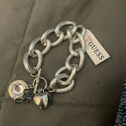 silver guess bracelet 