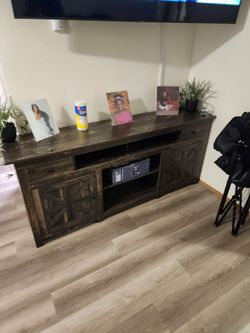 Rustic Farmhouse Corner TV Stand