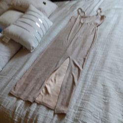 Sleeveless Golden Dress