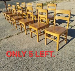 KIDS WOOD CHAIRS. ONLY 5 LEFT.