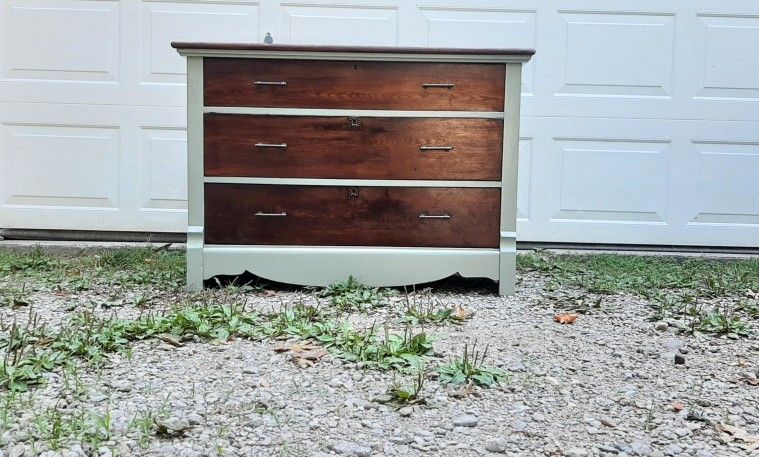 Antique Solid Wood Dresser - Farmhouse / Cottage / Shabby Chic