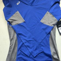 ASICS Decoy V Neck Long Sleeve T-Shirt Size S