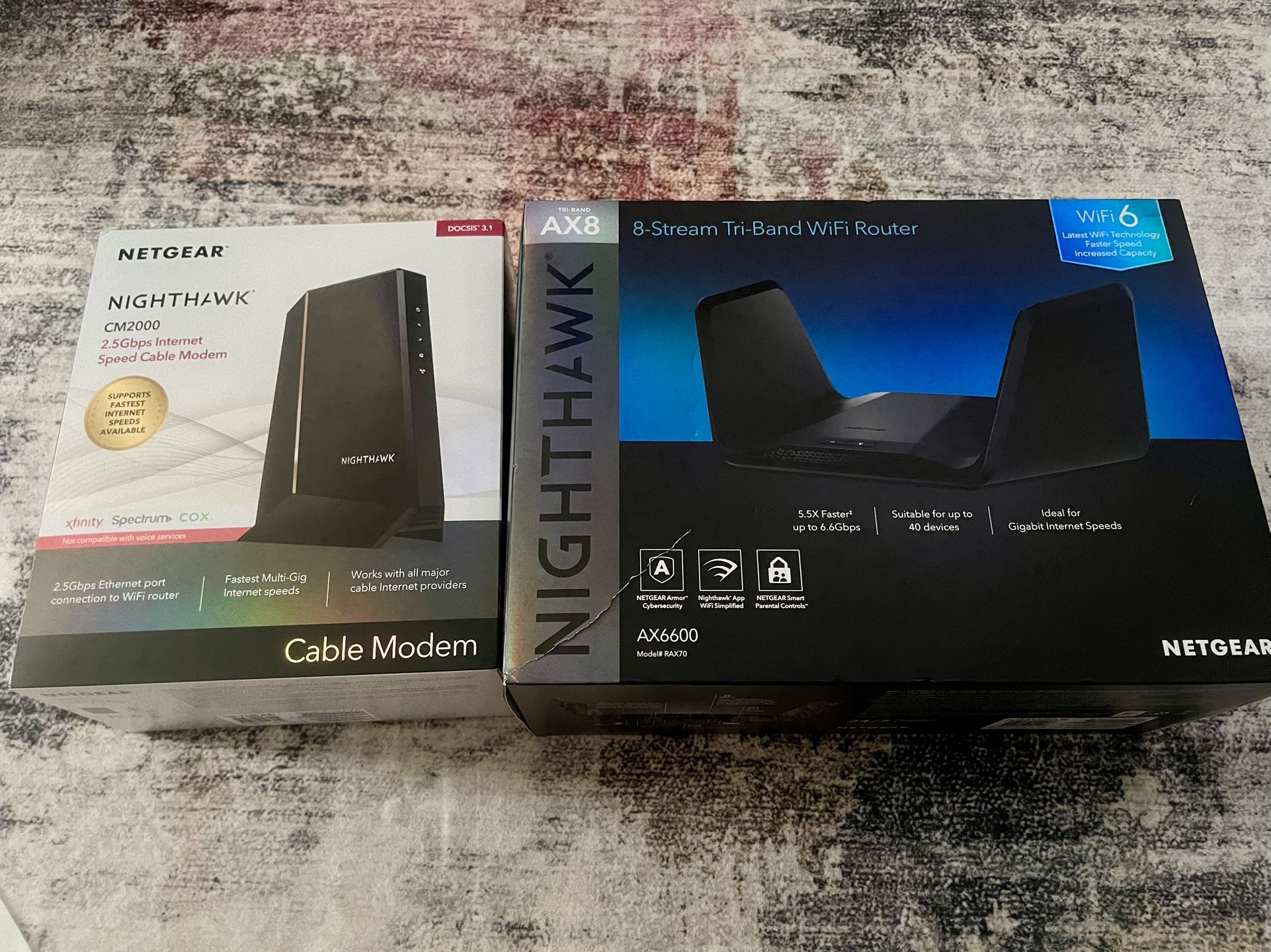 Nighthawk cm2000 Cable Modem And AX8 Router