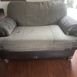 Faux Leather Loveseat